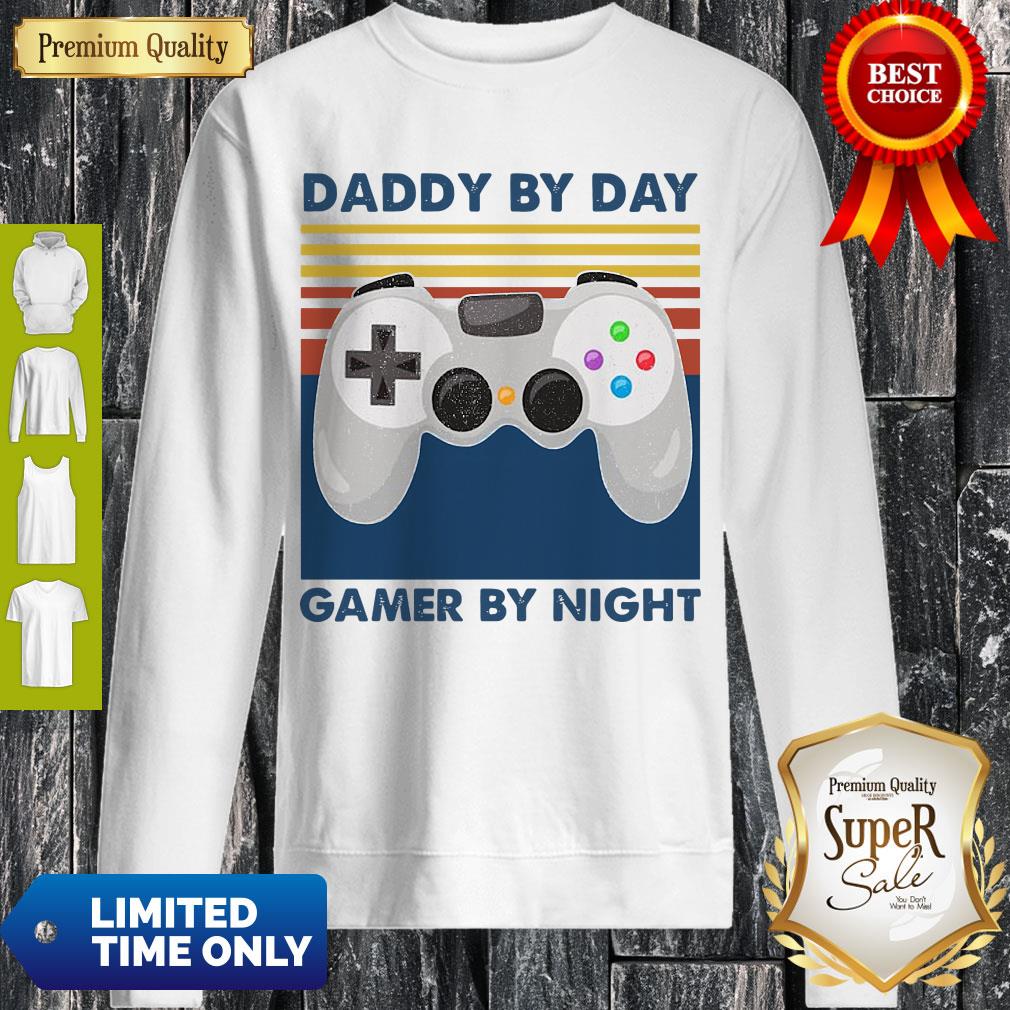 Daddy By Day Gamer By Night Vintage Shirt