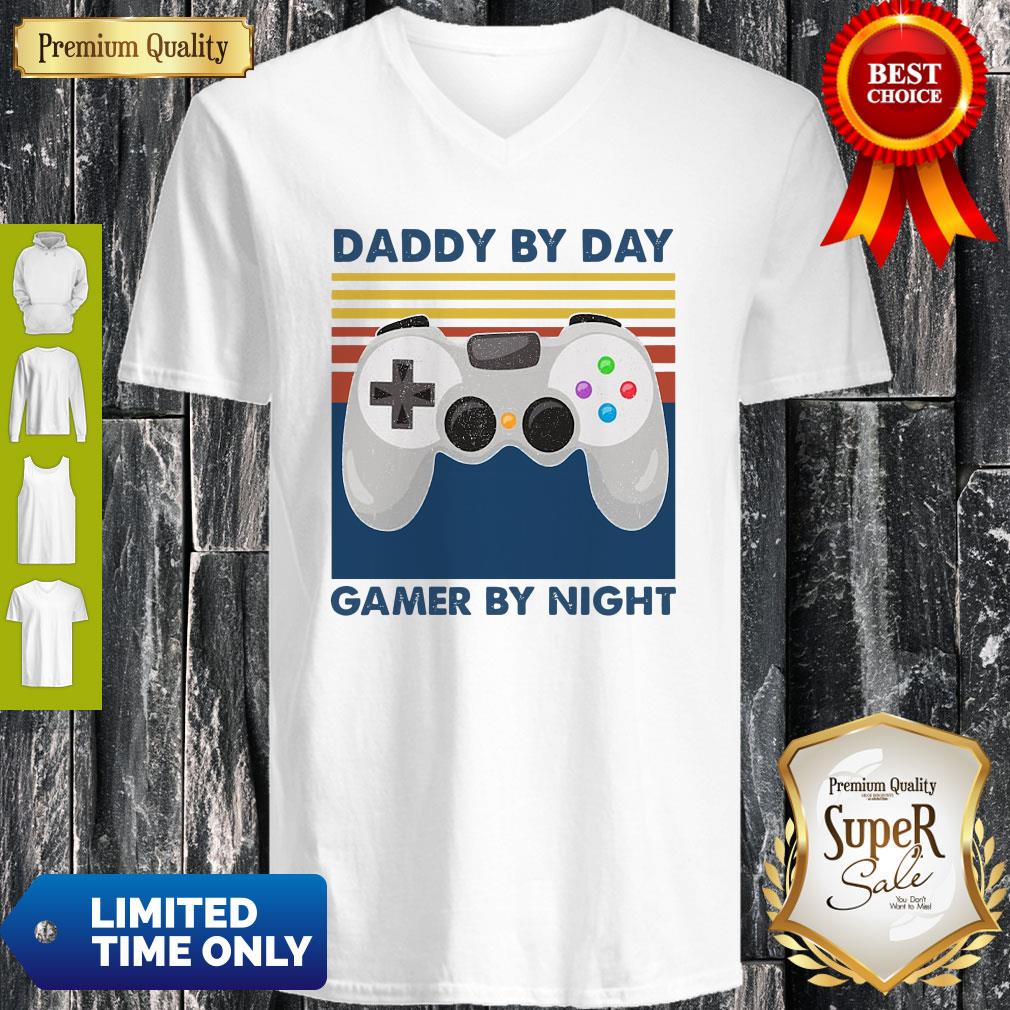 Daddy By Day Gamer By Night Vintage Shirt