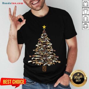 Nice Guns Christmas Tree Camo Print Xmas Gift For Gun Lover Shirt
