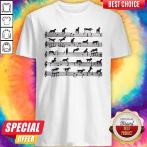 Nice Horse Notes On Sheet Music Shirt