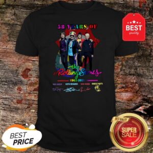 58 Years Of The Rolling Stones Logo 1962-2020 Signatures Shirt
