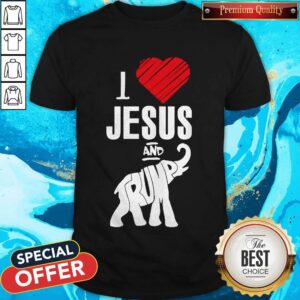 Pretty Elephant I Love Jesus And Trump Shirt