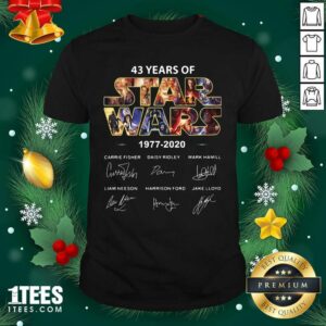 Cool 43 Years Of Star Wars 1977 2020 Signatures Shirt