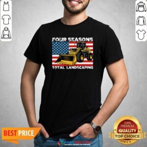 Premium Four Season Total Landscaping American Flag Shirt