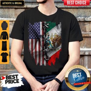 Premium Mexican And American Flag Shirt