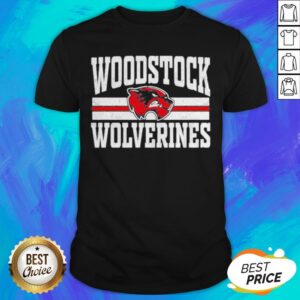 Top Woodstock High School Wolverines Logo Shirt