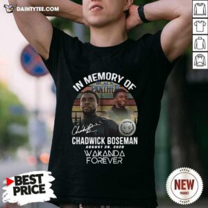 Hot In Memory Of Chadwick Boseman August 28 2020 Wakanda Forever Signature Vintage Shirt