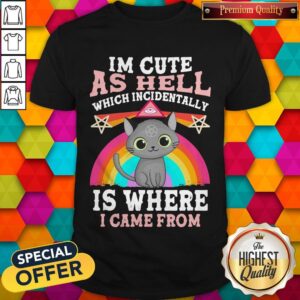 Nice Cats Witch Im Cute As Hell Which Incidentally Is Where I Came From Pride Shirt
