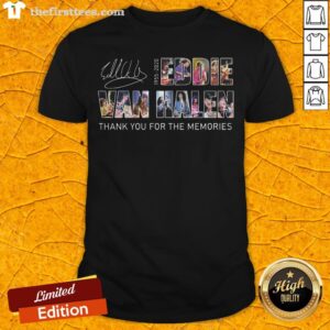 Eddie Van Halen 1955 2020 Thank You For The Memories Signature A Shirt
