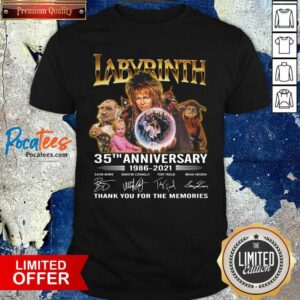 Good Labyrinth 35th Anniversary Thank You For The Memories Signatures Shirt