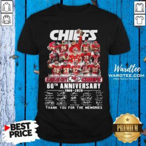 Kansas City Chiefs 60th Anniversary 1960 2020 Thank You For The Memories Signatures Shirt