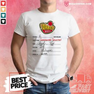 Top Tom Brady 2000 Draft Card New England Football Fan V2 Shirt