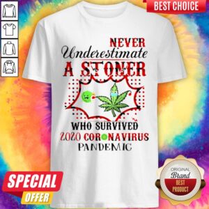Never Underestimate A Stoner Who Survived 2020 Coronavirus Pandemic Shirt