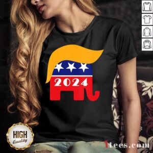 Official President Trump 2024 Republican Elephant Hair Logo Shirt