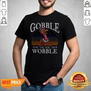 Gobble Til You Wobble Flamingo Vintage Shirt