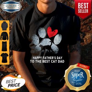 Funny Happy Father’s Day To The Best Cat Dad Shirt