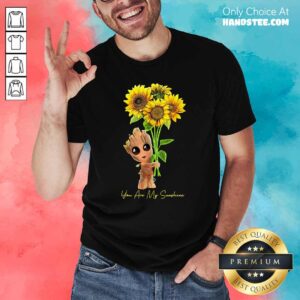 Baby Groot Hold Sunflowers You Are My Sunshine Shirt