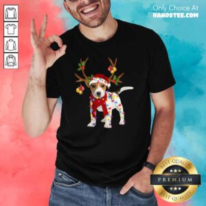 Nonplussed Jack Russell 24 Gorgeous Reindeer Christmas Shirt