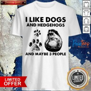 Awesome I Like Dogs And Hedgehogs And Maybe 3 People Shirt