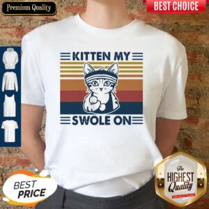 Nice Weightlifting Cat Kitten My Swole On Vintage Shirt