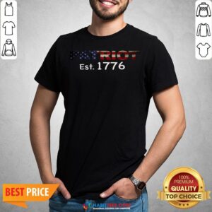 Nice Patriot American Pride Est 1776 American Flag Shirt