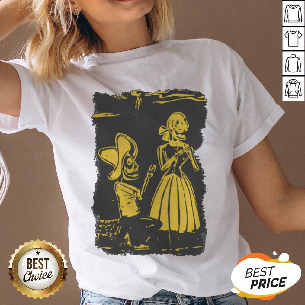 Day Of The Dead Día De Muertos Skeletons Couple Shirt