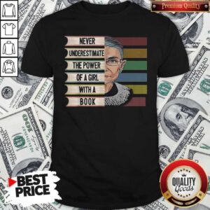 Pretty Never Underestimate The Power Of A Girl With A Book Shirt
