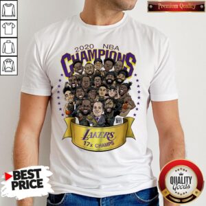 Perfect 2020 NBA Champions Los Angeles Lakers 17 Champs Cartoon Shirt
