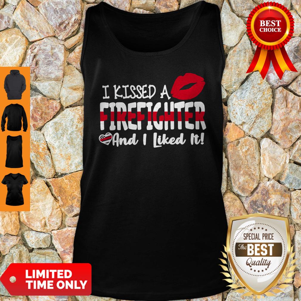 Official Lips I Kissed A Firefighter Andi Like It Shirt