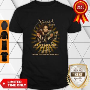 Nice Janet Jackson 47 Years Of 1973-2020 Signatures Thank You For The Memories Shirt