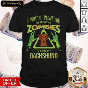 I Would Push You In Front OF Zombies To Save My Dog Shirt