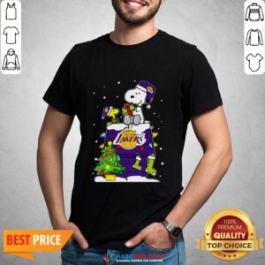 Snoopy Lakers Ugly Christmas Shirt