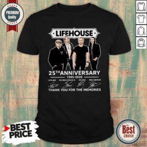 Lifehouse 25th Anniversary 1995 2020 Thank You For The Memories Signatures Shirt