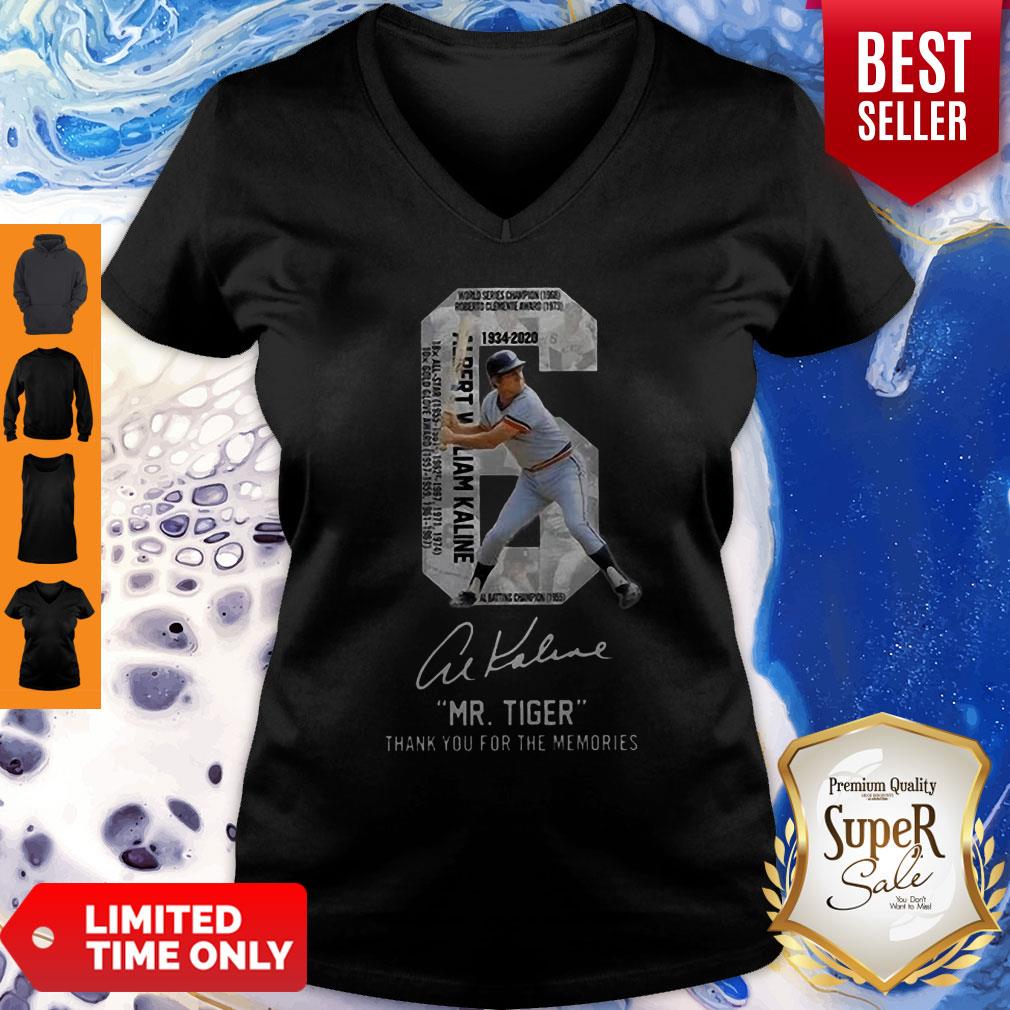 6 Al Kaline 1934-2020 Signature Mr. Tiger Detroit Tigers Shirt