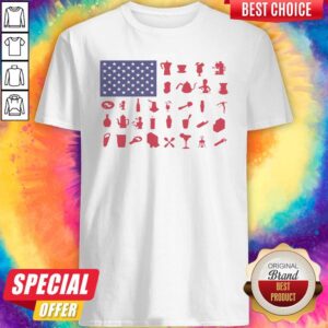 Premium Bartender American Flag Shirt