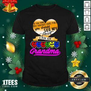 Nice Autism You Should See My Heart I Am An Ausome Grandma Shirt