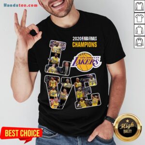 Happy Love Los Angeles Lakers 2020 Nba Finals Champions Signatures Shirt