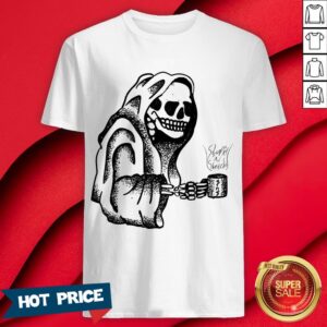 Official Skeleton Drinking Coffee Halloween Shirt