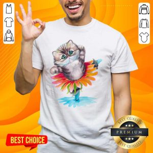 Sad Kitten Ballerina Daisy Flower Dance Persian 17 Cat Shirt