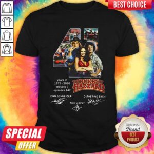 41 Years Of 1979 2020 The Dukes Of Hazzard Signatures T-Shirt