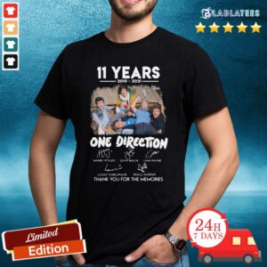 Good 11 Years 2010 2021 One Direction Thank You For The Memories Signature Shirt