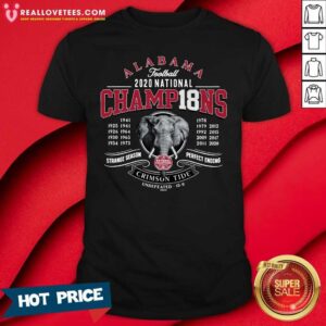 Sweet Alabama Crimson Tide 18-Time Football National Champions Elephant Engraving shirt