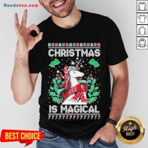 Pretty Unicorn Christmas Is Magical Ugly Christmas Shirt