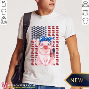 Pig American Flag Independence Day Shirt