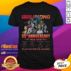 Good Godzilla Vs Kong 55th Anniversary 1966 2021 Thank You For The Memories Signatures Shirt