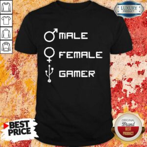 Male Female Gamer Logo Shirt