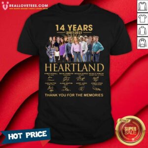 Top 14 Years 2007 2021 Heartland Thank You For The Memories Signatures Shirt
