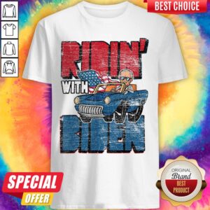 Ridin' With Biden Driver Car American Flag Shirt