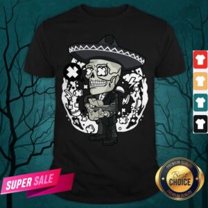 Gentlemen Skeleton Play Guitar Day Of The Dead In Mexican Holiday Shirt