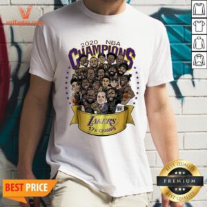 Happy 2020 NBA Champions Los Angeles Lakers 17 Champs Cartoon Shirt